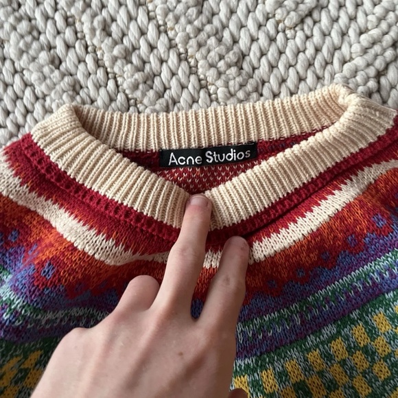 Multicolor Patterned Men’s Sweater - Picture 2 of 7